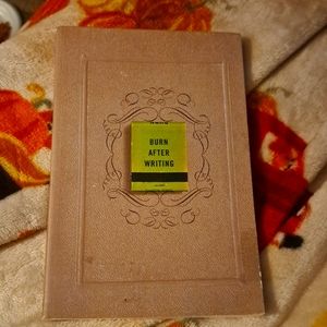 Self help journal.  Burn after reading